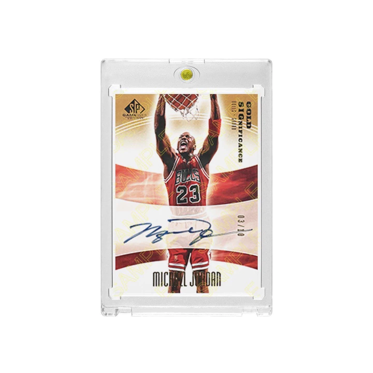Bulls Michael Jordan Dunk Vintage Basketball Collectible Card with Display Case