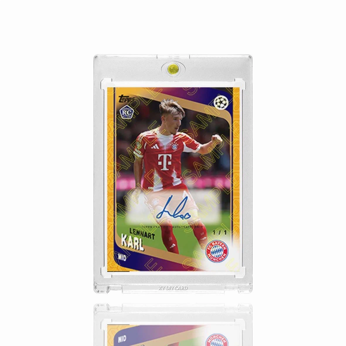 Lennart Karl RC Facsimile Signature Football Card Fan Made, With Magnetic Protective Card Case